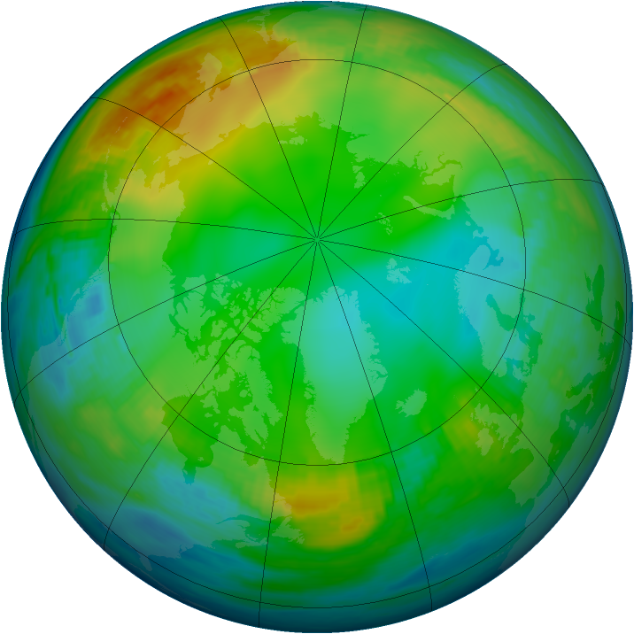 Arctic ozone map for 09 December 1986